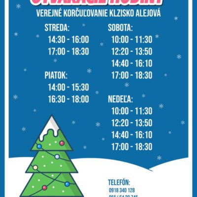 Otváracie hodiny od 09.01.2023