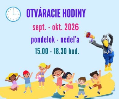 Nafukovacie atrakcie a člnkovanie – otváracie hodiny